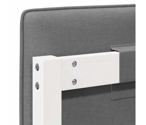 Mīkstināts Gultas Galvgalis Balts Un Gaiši Pelēks 135 Cm Vidaxl