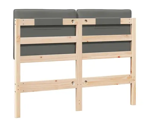 Mīkstināts Gultas Galvgalis Brūna Un Gaiši Pelēka 120 Cm Vidaxl