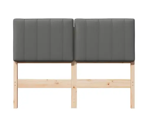 Mīkstināts Gultas Galvgalis Brūna Un Gaiši Pelēka 120 Cm Vidaxl