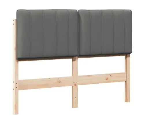 Mīkstināts Gultas Galvgalis Brūna Un Gaiši Pelēka 120 Cm Vidaxl