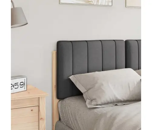 Mīkstināts Gultas Galvgalis Brūna Un Tumši Pelēka 120 Cm Vidaxl