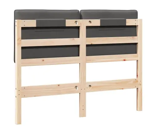 Mīkstināts Gultas Galvgalis Brūna Un Tumši Pelēka 120 Cm Vidaxl