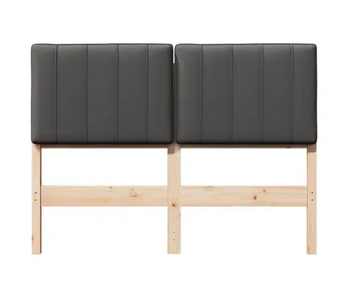 Mīkstināts Gultas Galvgalis Brūna Un Tumši Pelēka 120 Cm Vidaxl