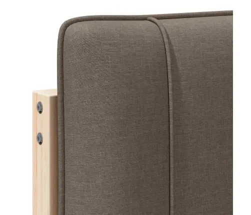 Mīkstināts Gultas Galvgalis Brūns Un Taupe 120 Cm Vidaxl