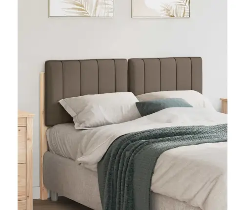 Mīkstināts Gultas Galvgalis Brūns Un Taupe 120 Cm Vidaxl