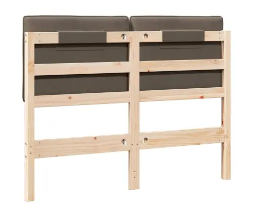 Mīkstināts Gultas Galvgalis Brūns Un Taupe 120 Cm Vidaxl