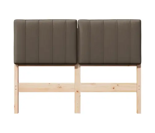 Mīkstināts Gultas Galvgalis Brūns Un Taupe 120 Cm Vidaxl