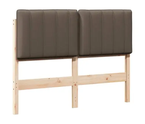 Mīkstināts Gultas Galvgalis Brūns Un Taupe 120 Cm Vidaxl