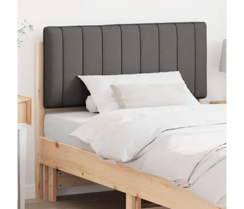 Polsterdatud Voodiots Peaga Pruun Ja Tumehall 100 Cm Tahke Mänd