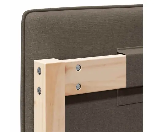 Mīkstināts Gultas Galvgalis Brūns Un Taupe 100 Cm Vidaxl