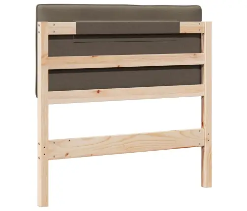 Mīkstināts Gultas Galvgalis Brūns Un Taupe 100 Cm Vidaxl