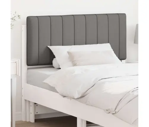 Mīkstināts Gultas Galvgalis Balts Un Gaiši Pelēks 100 Cm Vidaxl