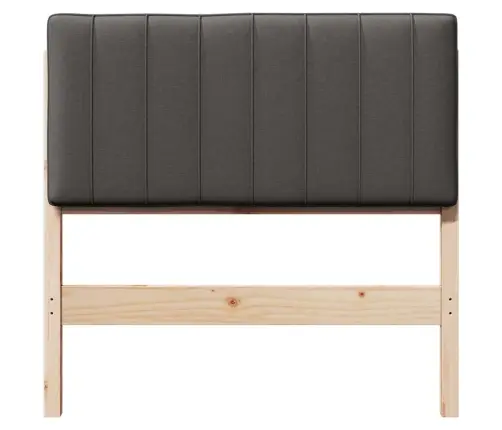 Polsterdatud Voodiots Peaga Pruun Ja Tumehall 90 Cm Tahke Mänd