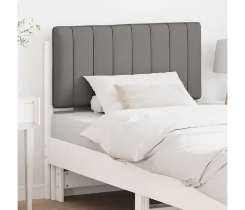 Mīkstināts Gultas Galvgalis Balts Un Gaiši Pelēks 90 Cm Vidaxl