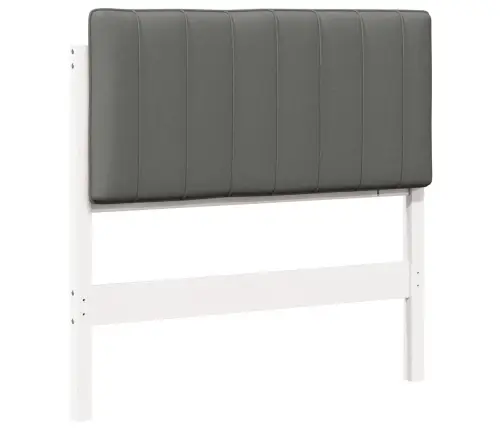 Mīkstināts Gultas Galvgalis Balts Un Gaiši Pelēks 90 Cm Vidaxl