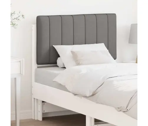 Mīkstināts Gultas Galvgalis Balts Un Gaiši Pelēks 80 Cm Vidaxl