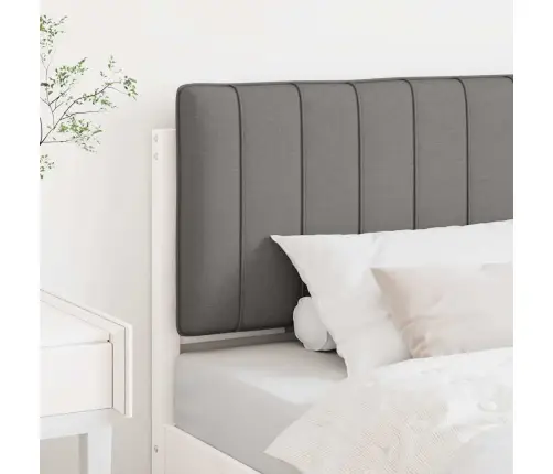 Mīkstināts Gultas Galvgalis Balts Un Gaiši Pelēks 80 Cm Vidaxl