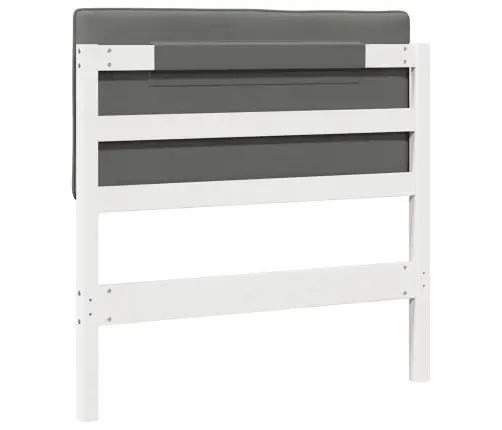 Mīkstināts Gultas Galvgalis Balts Un Gaiši Pelēks 80 Cm Vidaxl