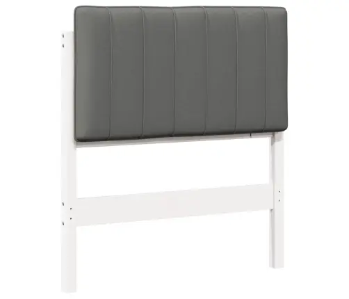 Mīkstināts Gultas Galvgalis Balts Un Gaiši Pelēks 80 Cm Vidaxl