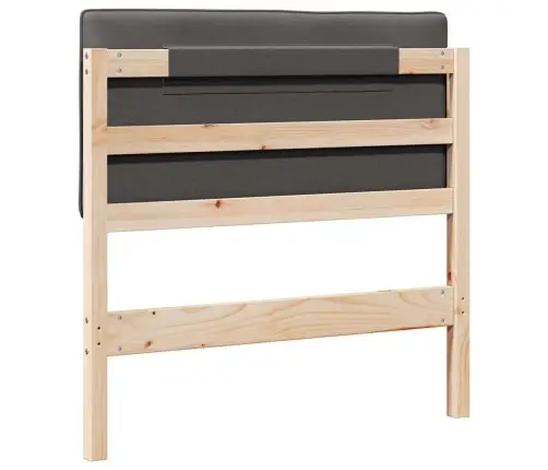 Mīkstināts Gultas Galvgalis Brūna Un Tumši Pelēka 75 Cm Vidaxl