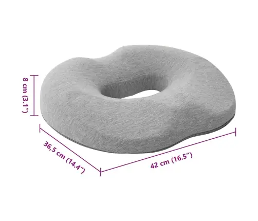 Spilvens Ar Spilvenu Gaiši Pelēks 42 X 37 X 8 Cm Kokvilna Vidaxl