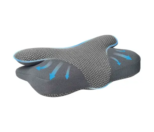 Kaklo Pagalvė Su Pagalve Pilka 58 X 36 X 13 Cm Poliesteris