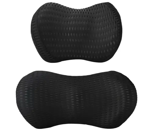 Spilvens Ar Spilvenu Regulējams 2 Pcs Melna 4D Siets Vidaxl