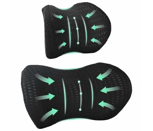 Spilvens Ar Spilvenu Regulējams 2 Pcs Melna 4D Siets Vidaxl