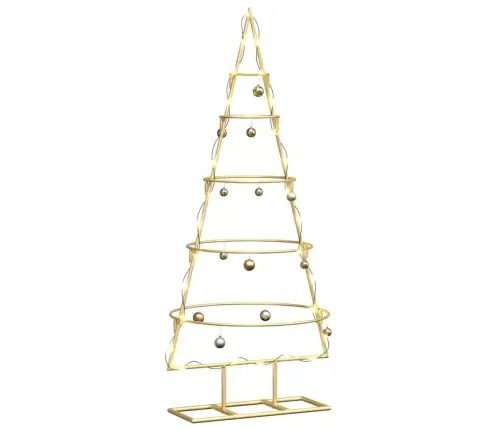 Metall Jõulupuu Koos Alusega Kuldne 90 Cm Pulbervärvitud Teras