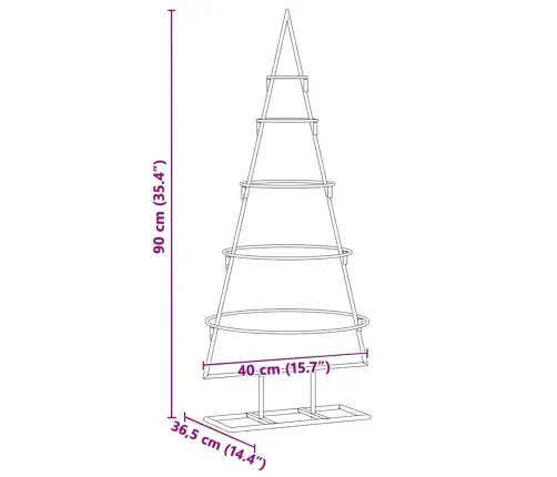 Metall Jõulupuu Koos Alusega Kuldne 90 Cm Pulbervärvitud Teras