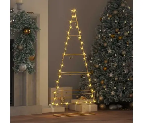 Metalinis Kalėdų Medis S Stovu Auksinė 125 Cm