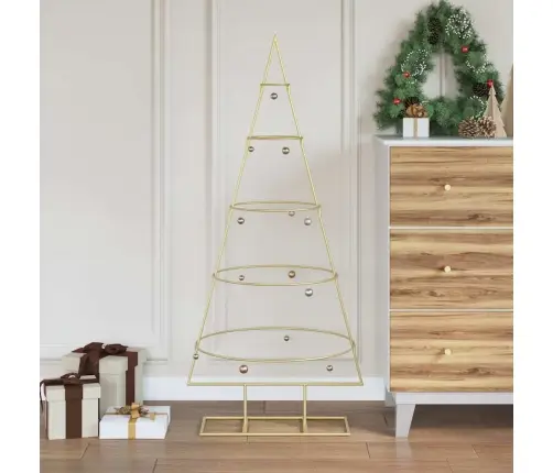 Metalinis Kalėdų Medis S Stovu Auksinė 125 Cm
