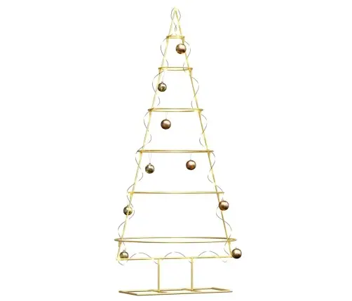 Metāla Ziemassvētku Koks Zelts 150 Cm Pulverkrāsots Tērauds Vidaxl