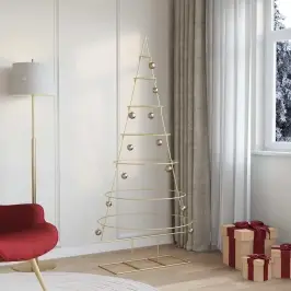 Metalinis Kalėdų Medis S Stovu Auksinė 180 Cm
