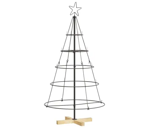 Ziemassvētku Konusu Koks Ar Statīvu Melna 125 Cm Tērauds Vidaxl