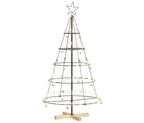 Ziemassvētku Konusu Koks Ar Statīvu Melna 125 Cm Tērauds Vidaxl