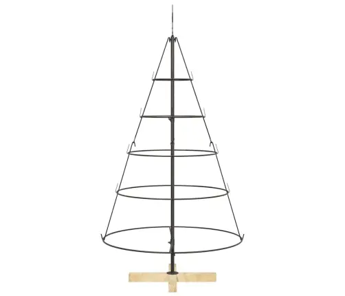 Ziemassvētku Konusu Koks Ar Statīvu Melna 125 Cm Tērauds Vidaxl