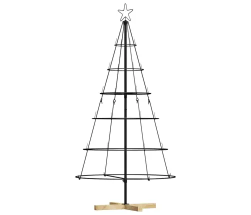 Ziemassvētku Konusu Koks Ar Statīvu Melna 150 Cm Tērauds Vidaxl