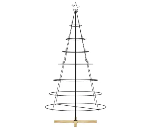 Ziemassvētku Konusu Koks Ar Statīvu Melna 180 Cm Tērauds Vidaxl