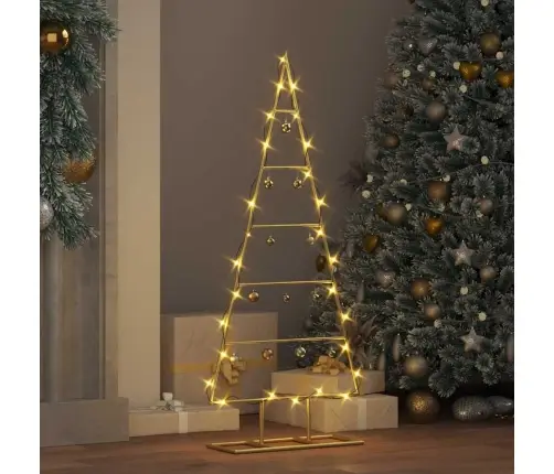 Metāla Ziemassvētku Koks Zelts 90 Cm Pulverkrāsots Tērauds Vidaxl