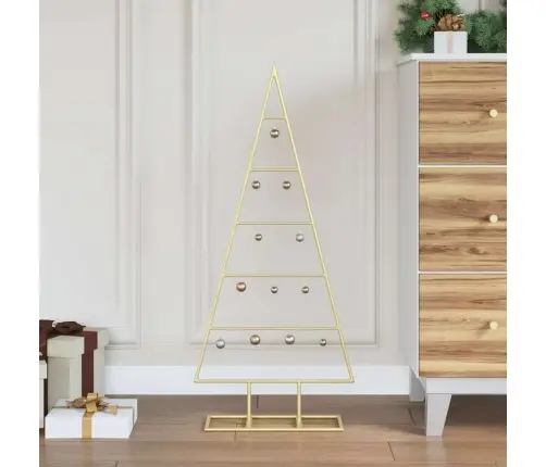 Metāla Ziemassvētku Koks Zelts 90 Cm Pulverkrāsots Tērauds Vidaxl