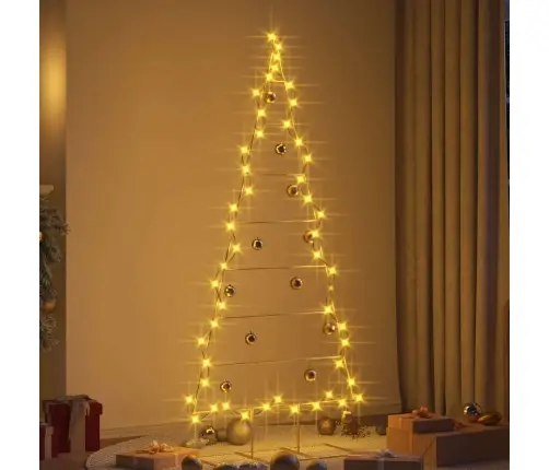 Metall Jõulupuu Koos Alusega Kuldne 180 Cm Pulbervärvitud Teras