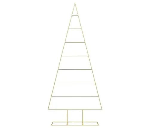 Metall Jõulupuu Koos Alusega Kuldne 180 Cm Pulbervärvitud Teras