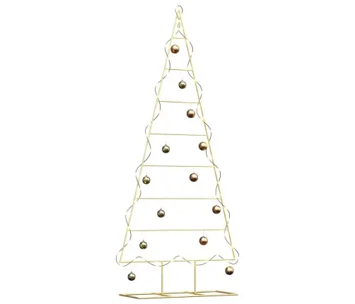 Metall Jõulupuu Koos Alusega Kuldne 180 Cm Pulbervärvitud Teras