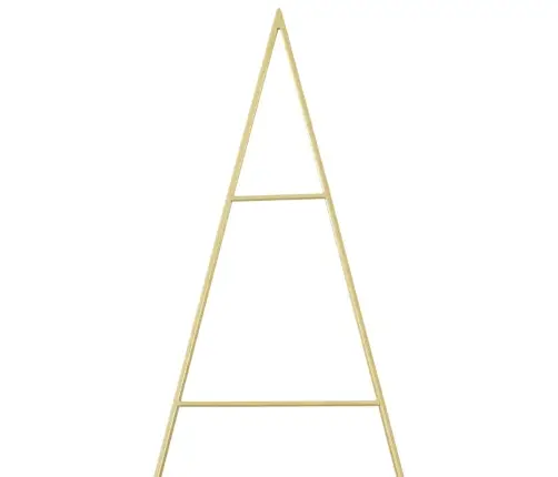 Metall Jõulupuu Koos Alusega Kuldne 210 Cm Pulbervärvitud Teras