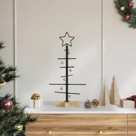 Metāla Ziemassvētku Koks Melna 60 Cm Pulverkrāsots Tērauds Vidaxl