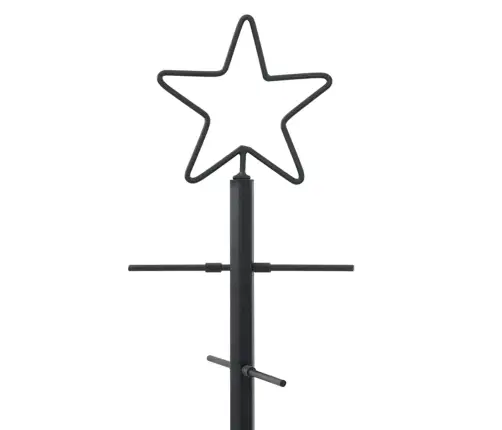 Metall Jõulupuu Koos Alusega Must 90 Cm Pulbervärvitud Teras