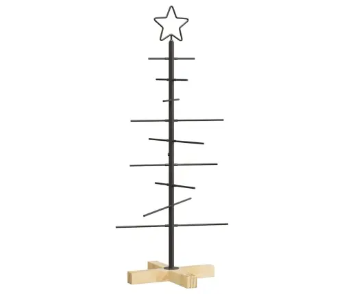 Metall Jõulupuu Koos Alusega Must 90 Cm Pulbervärvitud Teras