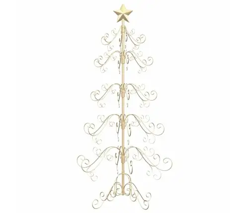 Metāla Ziemassvētku Koks Zelts 150 Cm Pulverkrāsots Tērauds Vidaxl