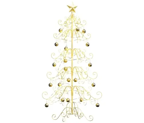 Metāla Ziemassvētku Koks Zelts 150 Cm Pulverkrāsots Tērauds Vidaxl